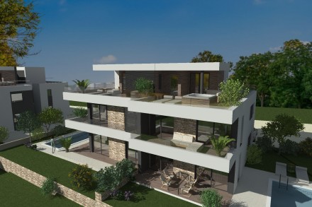 Stan na I. katu sa krovnom terasom, Vabriga ( S3 )