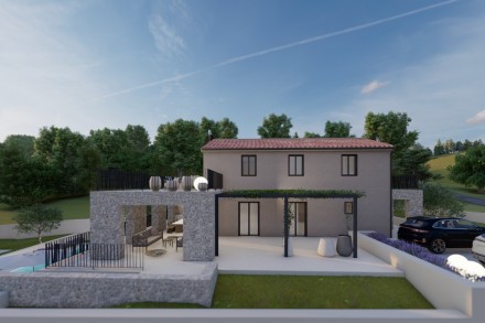 Projekt - Villen mit herrlichem Blick auf Olivenhaine und das Meer