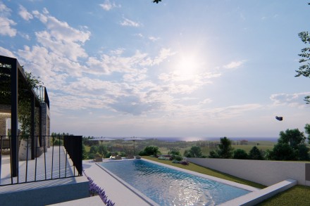 Projekt - Villen mit herrlichem Blick auf Olivenhaine und das Meer