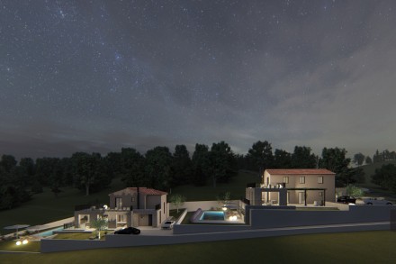 Projekt - Villen mit herrlichem Blick auf Olivenhaine und das Meer